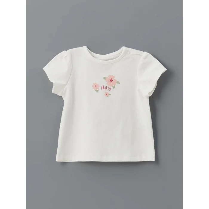 LCW baby PEMBE Bisiklet Yaka Kız Bebek Takım 3lü