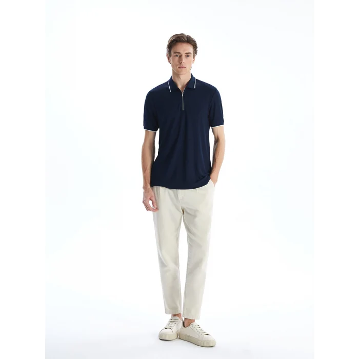 LCWAIKIKI Classic LACİVERT Polo Yaka Kısa Kollu Erkek Tişört
