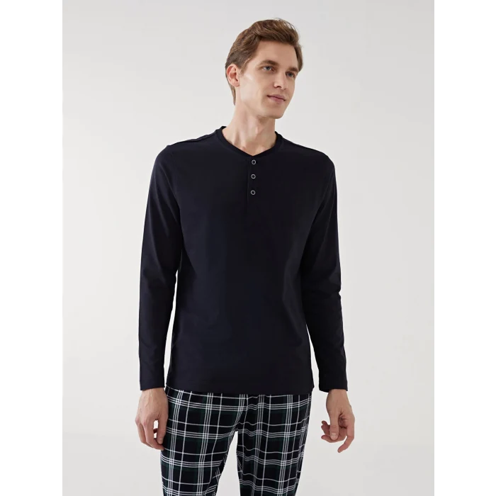 LC WAIKIKI LACİVERT Standart Kalıp Erkek Pijama Takımı