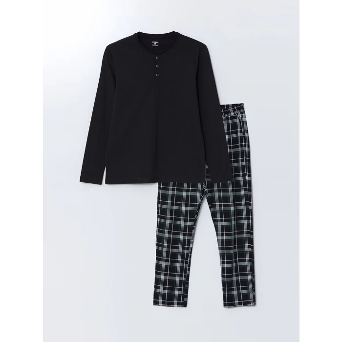 LC WAIKIKI LACİVERT Standart Kalıp Erkek Pijama Takımı