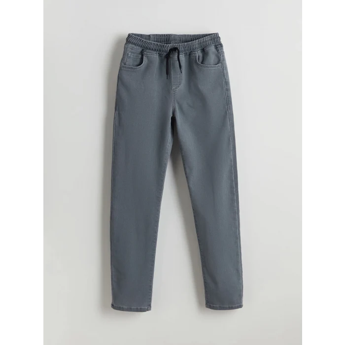 LCW Kids GRİ Beli Lastikli Erkek Çocuk Jean Pantolon