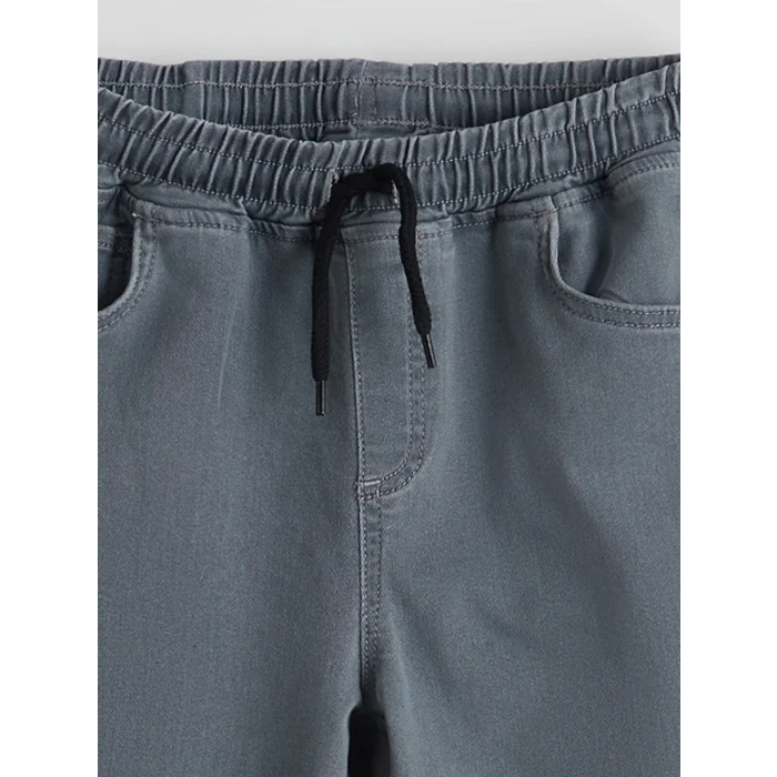 LCW Kids GRİ Beli Lastikli Erkek Çocuk Jean Pantolon