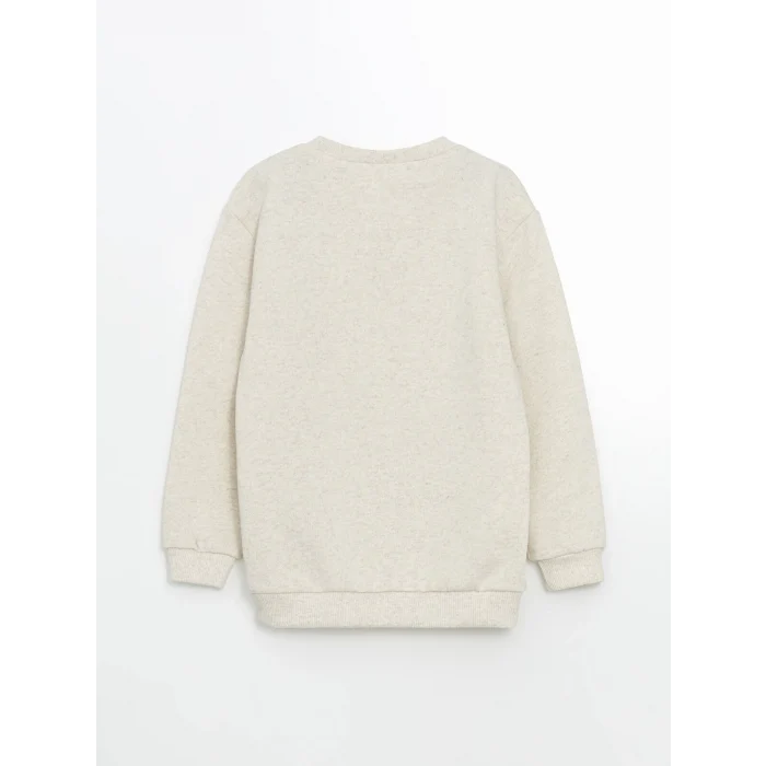 LCW Kids EKRU Bisiklet Yaka Baskılı Erkek Çocuk Sweatshirt 2li