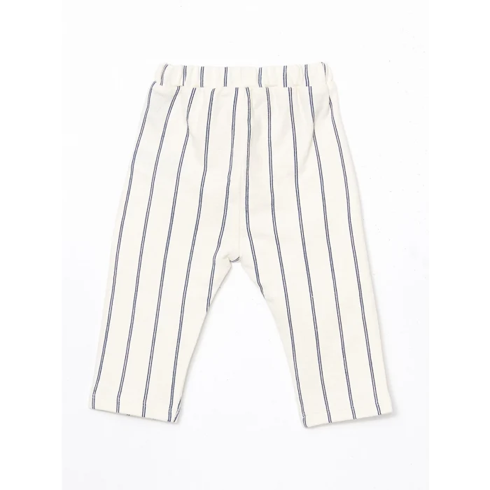 LCW baby MAVİ Bisiklet Yaka Basic Erkek Bebek Tişört ve Pantolon 2li