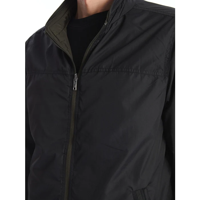 LCWAIKIKI Classic HAKİ Standart Kalıp Dik Yaka Erkek Orta Kalın Mont