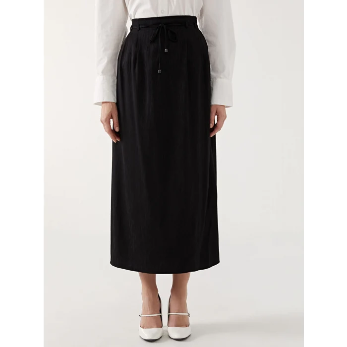 LCW Grace SİYAH Loose Fit A Kesim Kadın Etek