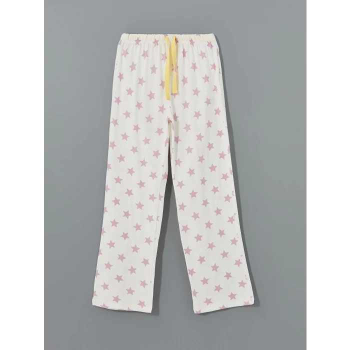 LCW DREAM LİLA Gömlek Yaka Baskılı Kadın Pijama Takımı