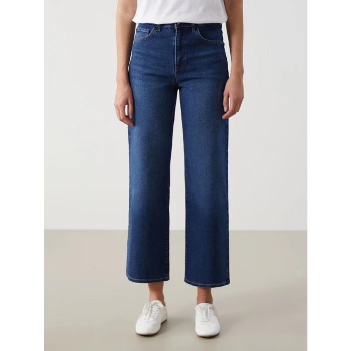 LCW Jeans İNDİGO Wideleg Kadın Jean Pantolon