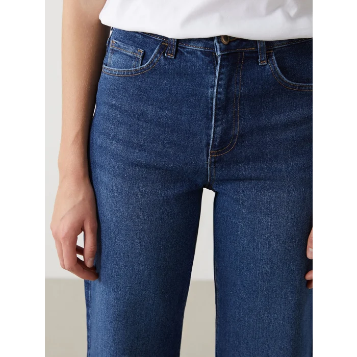 LCW Jeans İNDİGO Wideleg Kadın Jean Pantolon