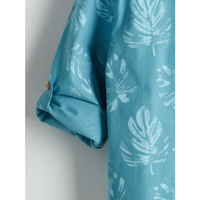 LCW Kids YEŞİL Hakim Yaka Baskılı Erkek Çocuk Gömlek