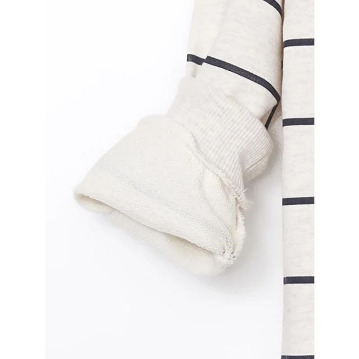 LCW Kids BEYAZ Bisiklet Yaka Baskılı Erkek Çocuk Sweatshirt ve Eşofman Alt 2li