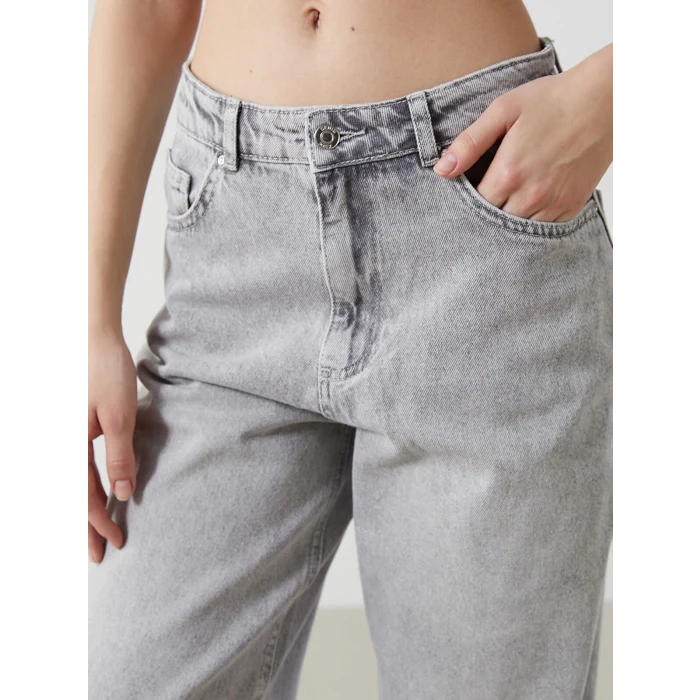 XSIDE GRİ Wideleg Kadın Jean Pantolon