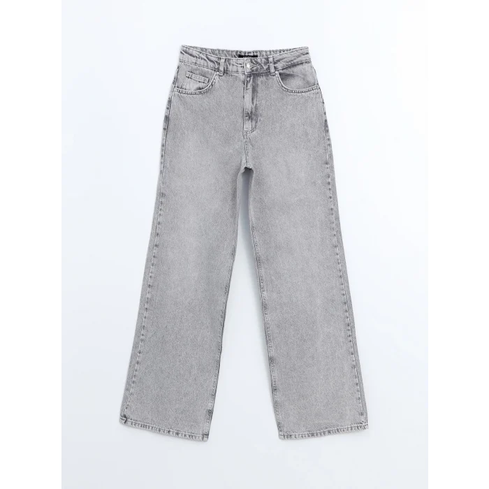XSIDE GRİ Wideleg Kadın Jean Pantolon