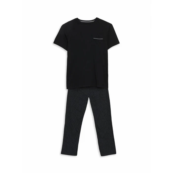LC WAIKIKI SİYAH Standart Kalıp Erkek Pijama Takımı