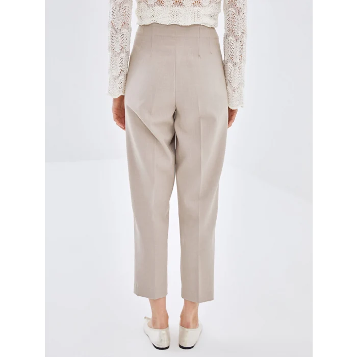 LCW Vision BEJ Kadın Havuç Kesim Düz Pantolon
