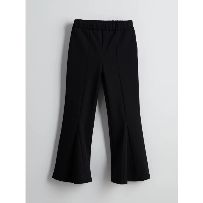 LCW Kids SİYAH Beli Lastikli Kız Çocuk İspanyol Paça Tayt