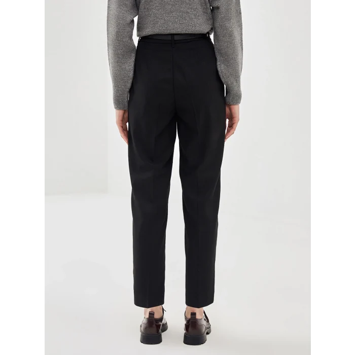 LCW Vision SİYAH Beli Kemerli Loose Fit Kadın Pantolon