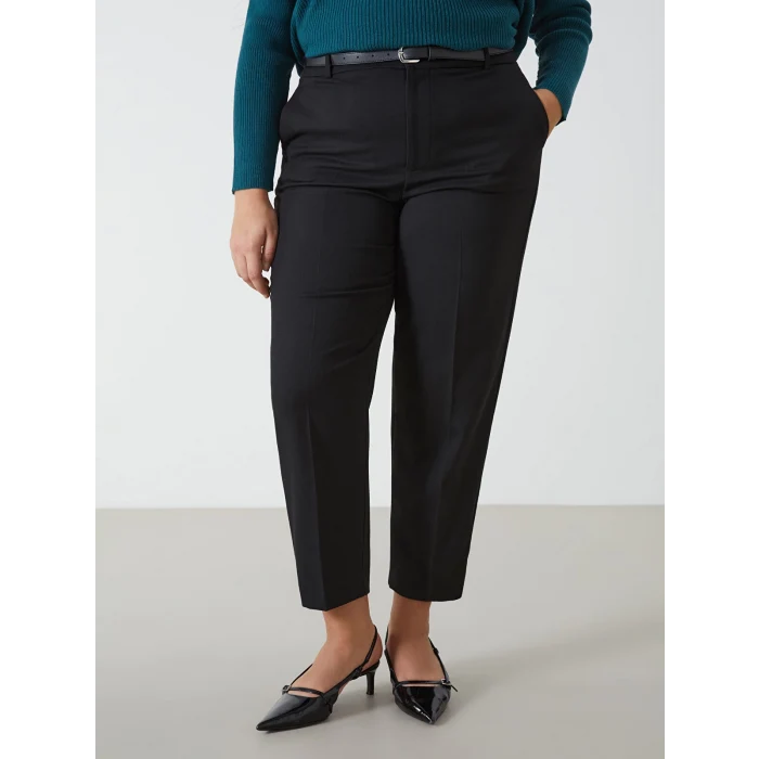 LCW Vision SİYAH Beli Kemerli Loose Fit Kadın Pantolon