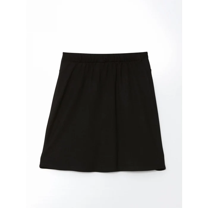 LCW Kids SİYAH Beli Lastikli Kız Çocuk Etek