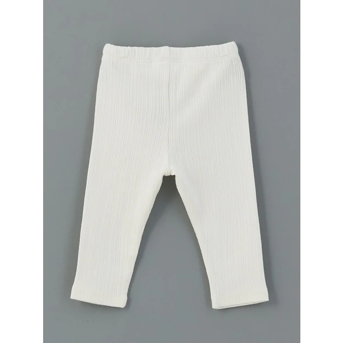 LCW baby İNDİGO Bisiklet Yaka Kız Bebek Gömlek ve Tayt 2li