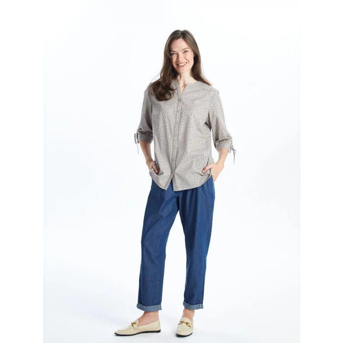 LCW Grace MAVİ Beli Lastikli Carrot Fit Kadın Jean Pantolon