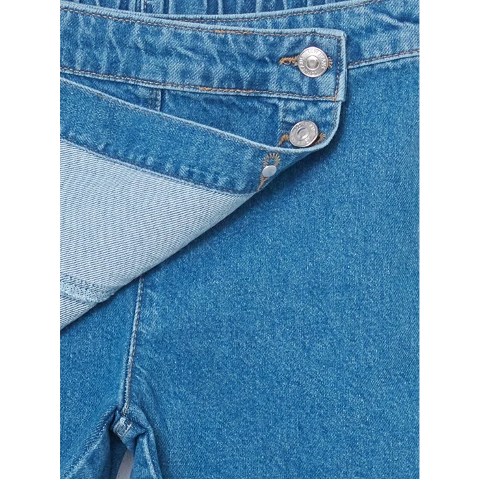 LCW Kids MAVİ Beli Lastikli Kız Çocuk Jean Şort Etek