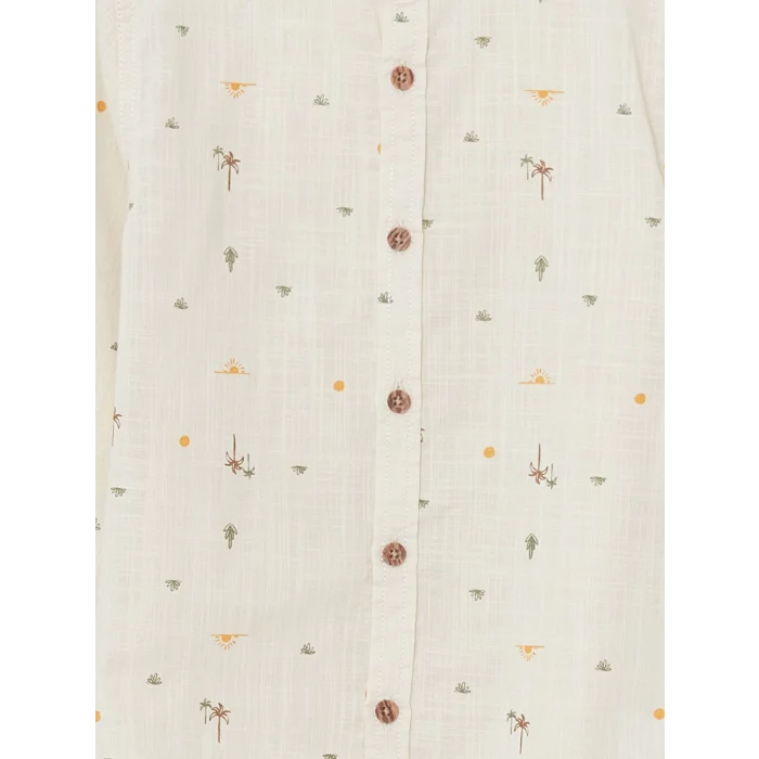 LCW Kids EKRU Hakim Yaka Baskılı Erkek Çocuk Gömlek