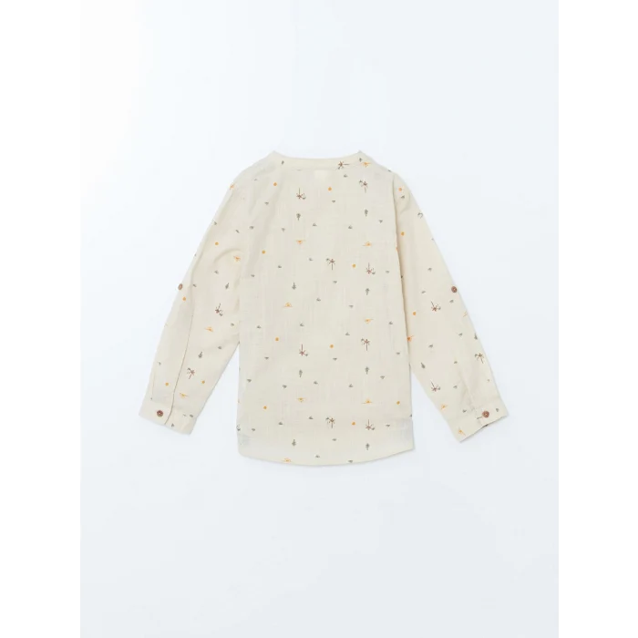 LCW Kids EKRU Hakim Yaka Baskılı Erkek Çocuk Gömlek