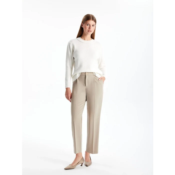 LCWAIKIKI Classic BEJ Loose Fit Kadın Pantolon