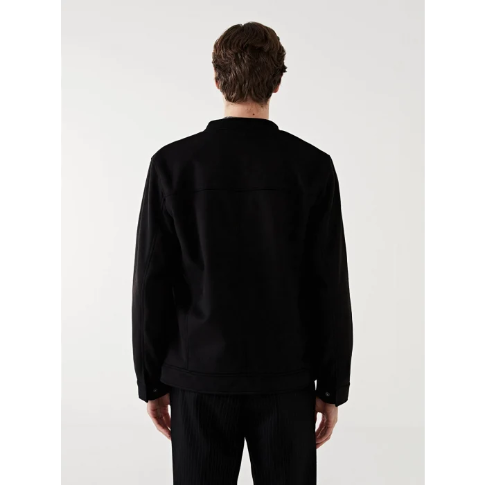 LCW Vision SİYAH Standart Kalıp Biker Yaka Erkek Mont