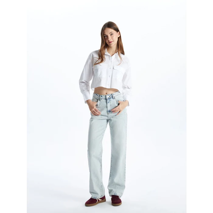 XSIDE MAVİ Straight Fit Kadın Jean Pantolon