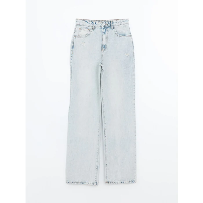 XSIDE MAVİ Straight Fit Kadın Jean Pantolon