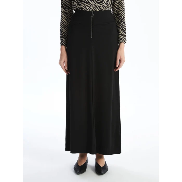 LCW Grace SİYAH Beli Fermuarlı A Kesim Kadın Etek