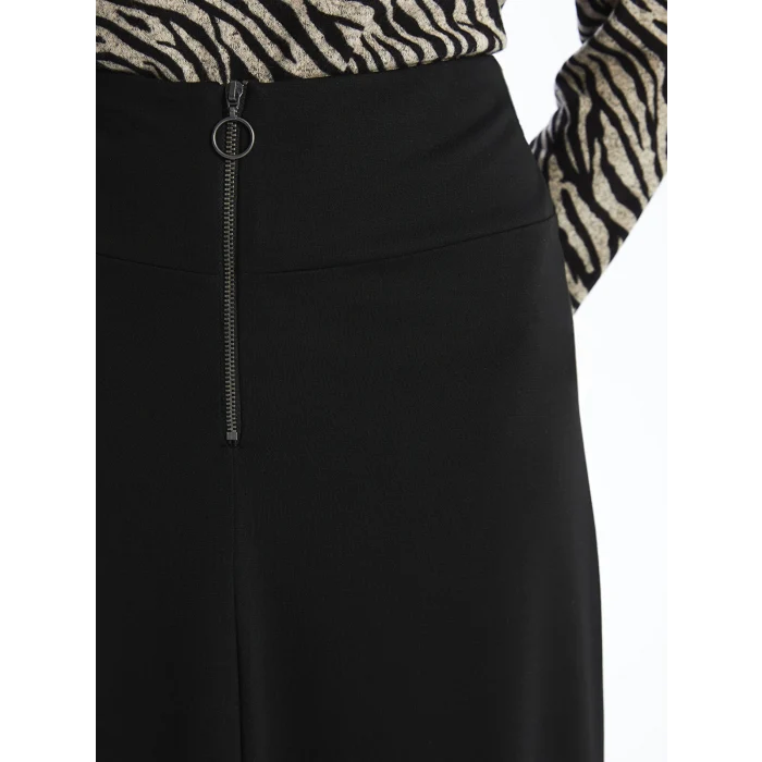 LCW Grace SİYAH Beli Fermuarlı A Kesim Kadın Etek