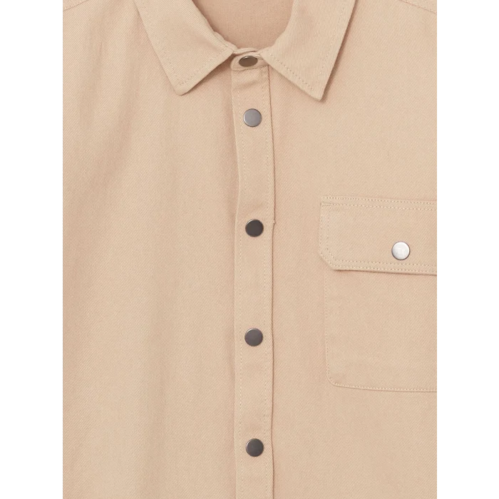 LCW Kids BEJ Uzun Kollu Erkek Çocuk Gömlek Ceket