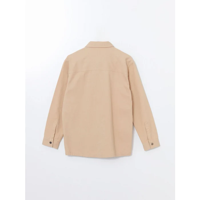 LCW Kids BEJ Uzun Kollu Erkek Çocuk Gömlek Ceket