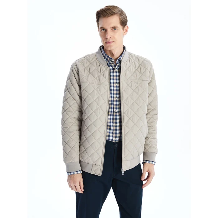 LCWAIKIKI Classic GRİ Standart Kalıp Kolej Yaka Çift Taraflı Erkek Mont