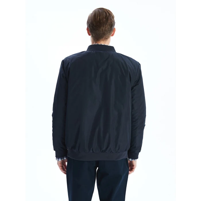 LCWAIKIKI Classic GRİ Standart Kalıp Kolej Yaka Çift Taraflı Erkek Mont