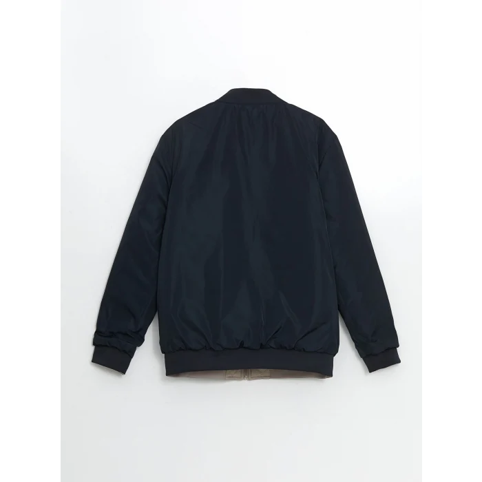 LCWAIKIKI Classic GRİ Standart Kalıp Kolej Yaka Çift Taraflı Erkek Mont