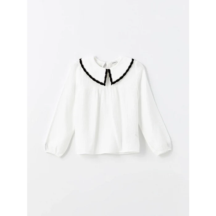 LCW Kids EKRU Bebe Yaka Kız Çocuk Bluz