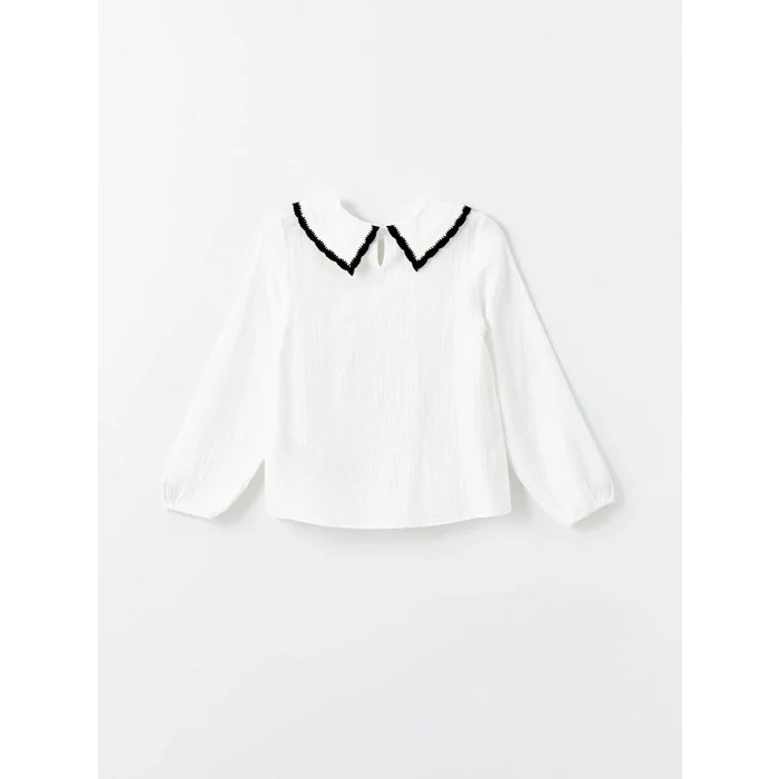 LCW Kids EKRU Bebe Yaka Kız Çocuk Bluz