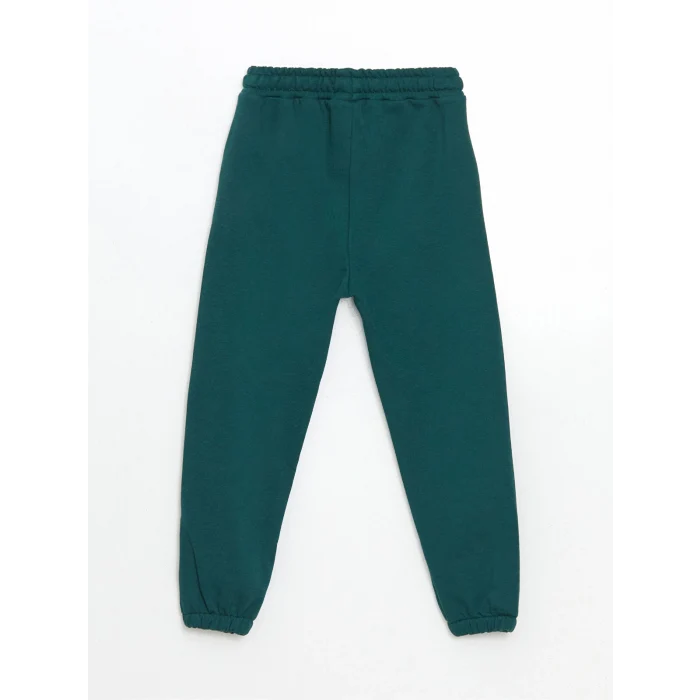 LCW Kids YEŞİL Bisiklet Yaka Baskılı Erkek Çocuk Sweatshirt ve Eşofman Alt 2li