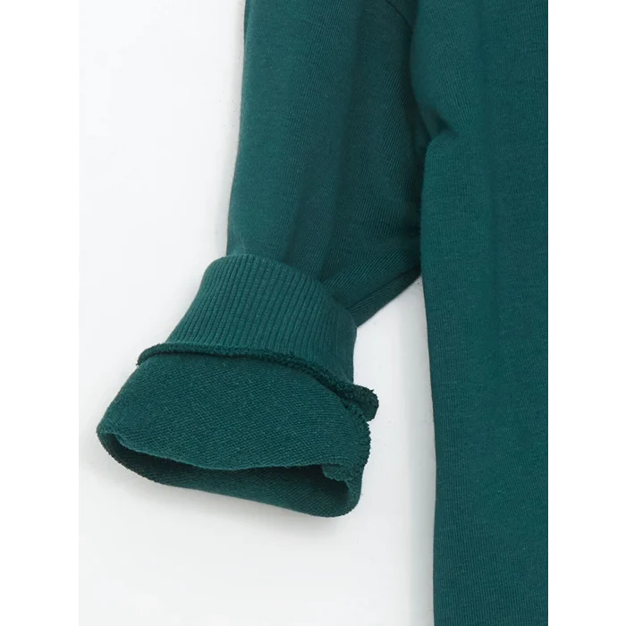 LCW Kids YEŞİL Bisiklet Yaka Baskılı Erkek Çocuk Sweatshirt ve Eşofman Alt 2li