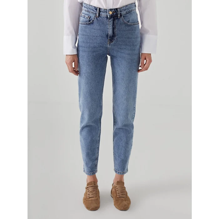 LCW Jeans İNDİGO Mom Fit Kadın Jean Pantolon