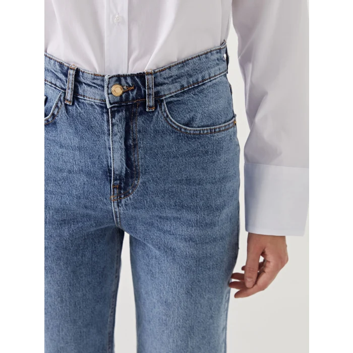 LCW Jeans İNDİGO Mom Fit Kadın Jean Pantolon