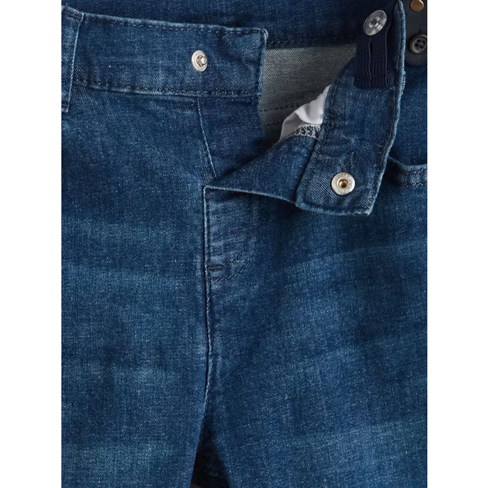 LCW baby İNDİGO Askılı Erkek Bebek Jean Pantolon