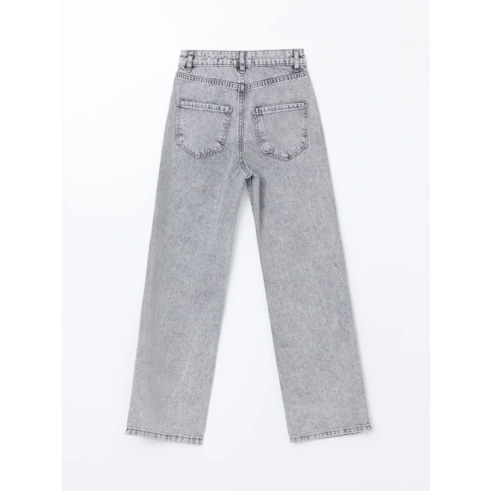 LCW Jeans GRİ Wideleg Kadın Jean Pantolon