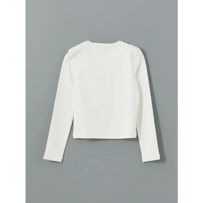 LCW Kids EKRU Bisiklet Yaka Kız Çocuk Tişört ve Şort Etek