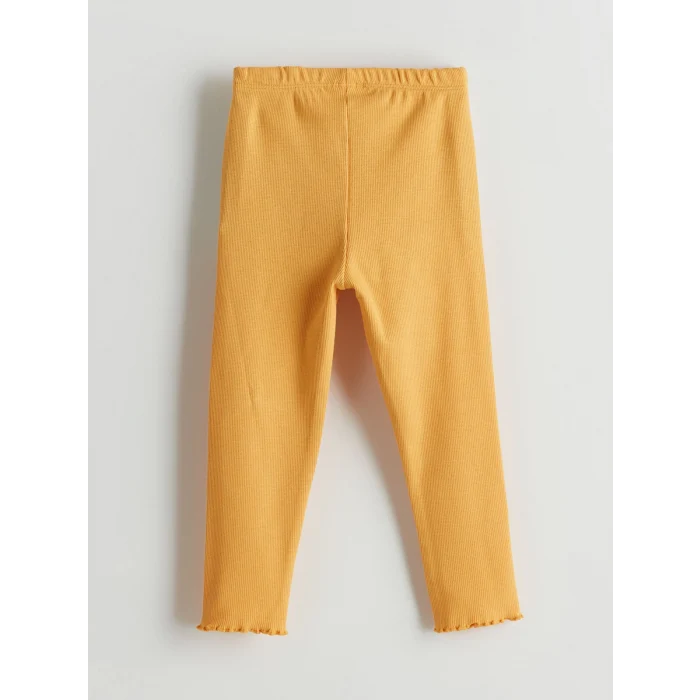 LCW baby EKRU Bisiklet Yaka Çiçekli Kız Bebek Bluz ve Tayt 2li