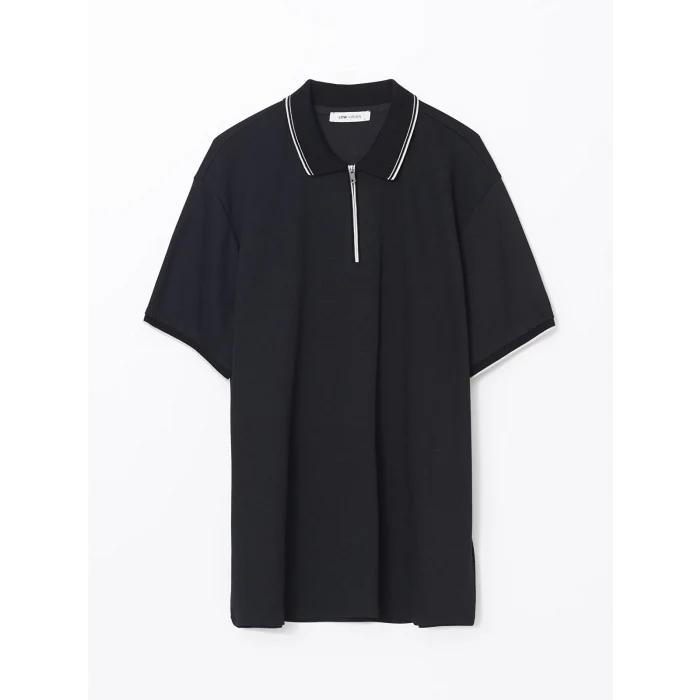 LCW Vision SİYAH Polo Yaka Kısa Kollu Erkek Tişört